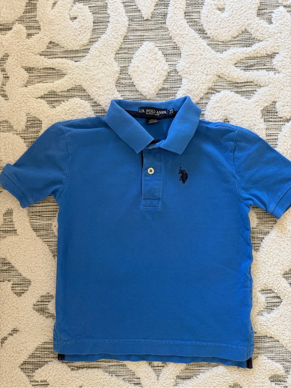 U.S. Polo Assn. Bright Blue Boys Short Sleeve Polo